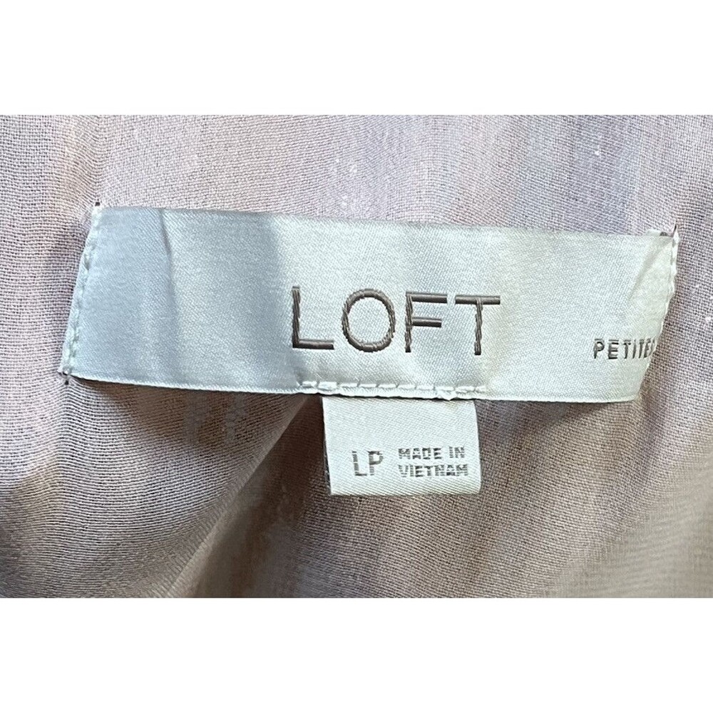 Loft Sequin Double V Camisole Tank Top Womens LP Bling Rose Gold Blush Pink - Picture 4 of 7